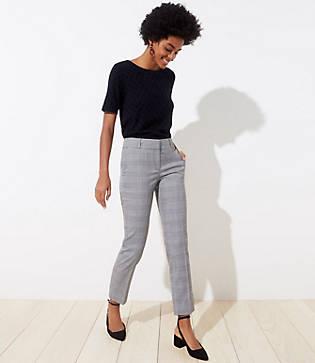 Loft Plaid Slim Pencil Pants
