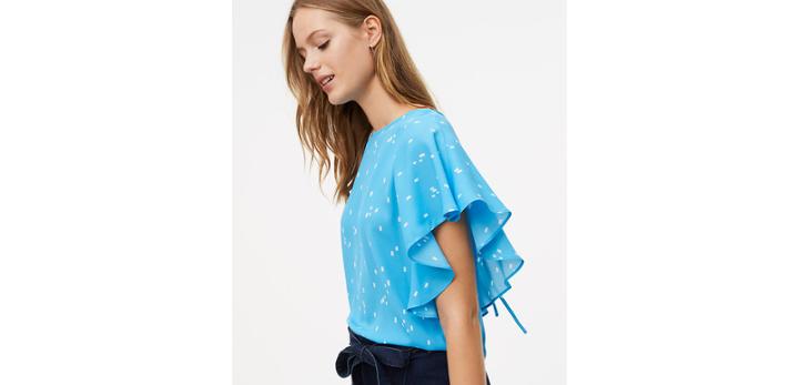 Loft Confetti Tie Back Dolman Top