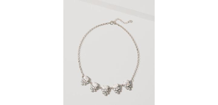 Loft Crystal Stone Cluster Necklace