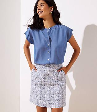 Loft Paradiso Jacquard Shift Skirt