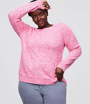 Loft Plus Marled Textural Sweater