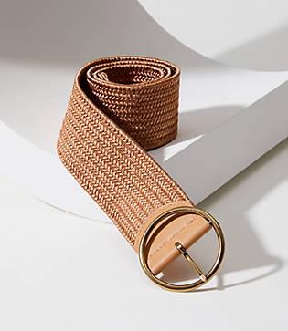 Loft Round Buckle Woven Belt