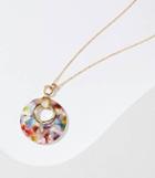 Loft Rainbow Marbleized Pendant Necklace