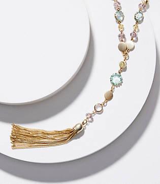 Loft Stone Chain Tassel Necklace