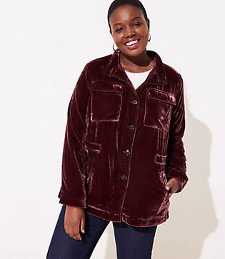 Loft Plus Velvet Utility Jacket