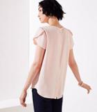 Loft Cutout Button Back Top