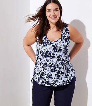 Loft Plus Floral Mixed Media Swing Tank