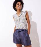 Loft Shimmer Fluid Tie Waist Shorts
