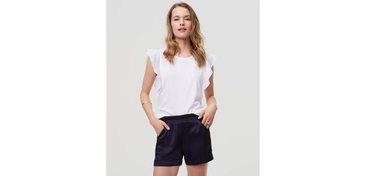 Loft Sateen Fluid Shorts