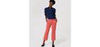 Loft Modern Straight Crop Jeans In Chrysanthemum Red