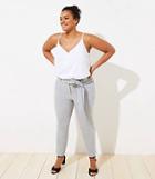 Loft M Grey Melange Tie Waist Pencil