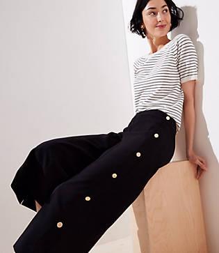 Loft Cropped Wide Leg Sailor Pants