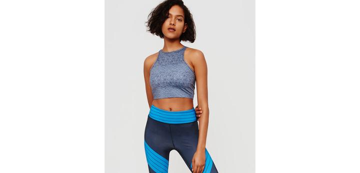 Loft Lou & Grey Form Stripe Streeeetch Crop Top