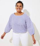 Loft Popover Shirt - Blue & White Embroidered