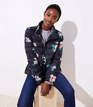 Loft Floral Puffer Jacket