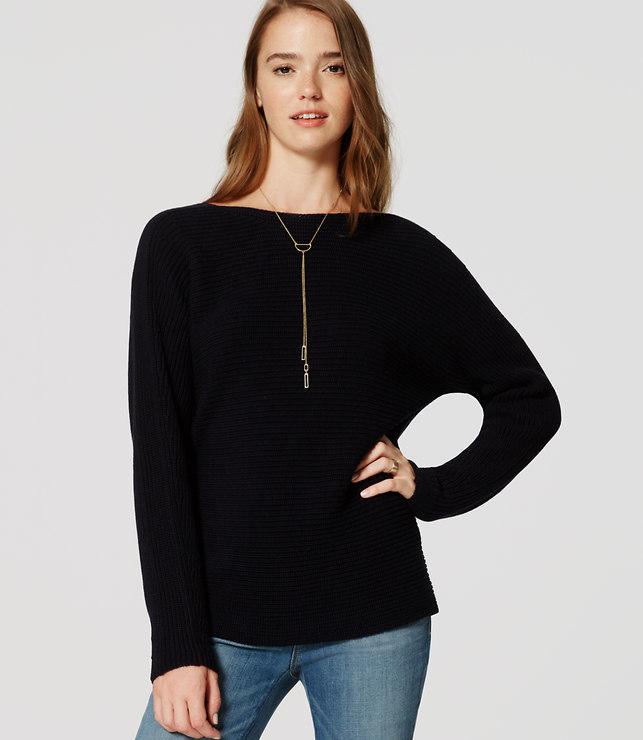 Loft Ribbed Dolman Sweater