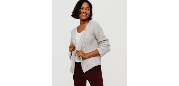 Loft Lou & Grey Cloud Boucle Open Cardigan