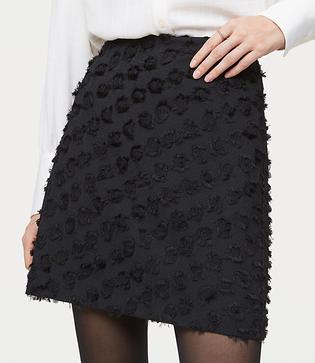 Loft Rosette Jacquard Shift Skirt