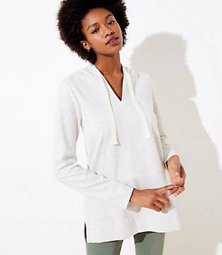 Loft Flecked Tunic Hoodie