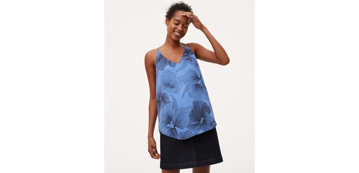 Loft Hibiscus Strappy Cami