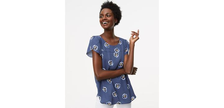 Loft Blossom Bar Back Clean Tee