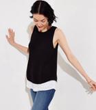 Loft Dotted Two In One Sweater Tank