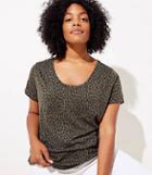 Loft Plus Leopard Print Pocket Vintage Soft Tee