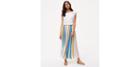Loft Sunrise Stripe Lali Pleated Maxi Skirt
