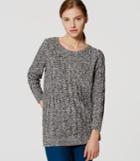 Loft Marled Cable Tunic Sweater