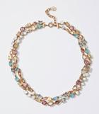 Loft Double Layered Crystal Necklace