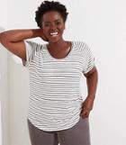 Loft Plus Stripe Cuffed Dolman Tee