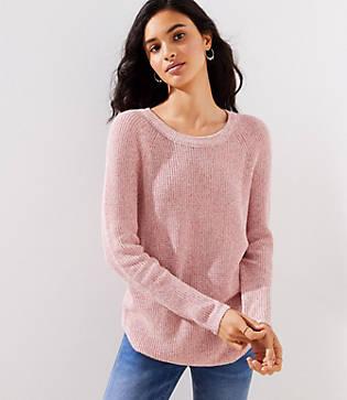 Loft Marled Bow Back Sweater