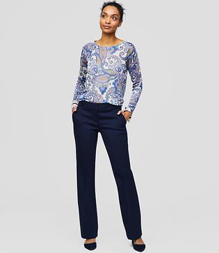 Loft Trousers In Button Tab In Julie Fit