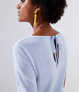 Loft Tie Back Keyhole Sweater