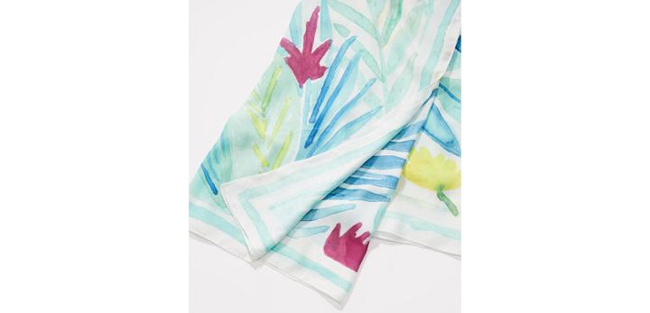Loft Watercolor Palm Square Scarf
