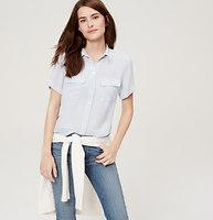 Loft Short Sleeve Utility Blouse