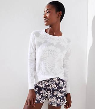 Loft Floral Jacquard Sweater