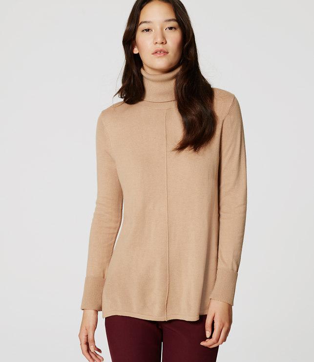 Loft Seamed Turtleneck Sweater