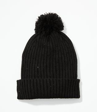 Loft Embellished Pom Pom Beanie