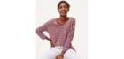 Loft Striped Back Slit Sweater