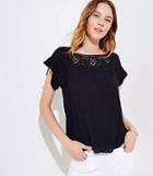 Loft Lace Square Neck Tee