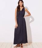 Loft Tie Neck Maxi Dress