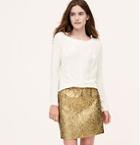 Loft Metallic Jacquard Mini Skirt