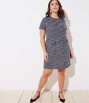 Loft Plus Button Pocket Dress