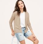 Loft Ribbed Sleeve Open Cardigan
