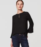 Loft Mixed Media Bell Sleeve Top
