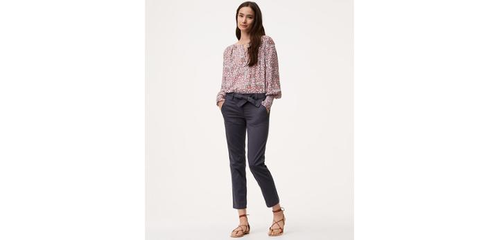 Loft Relaxed Tie Waist Utility Pants