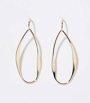 Loft Twisted Oval Drop Earrings