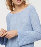 Loft Marled Flare Sleeve Sweater