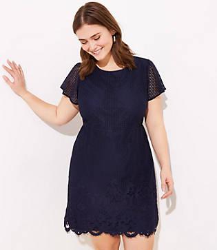 Loft Plus Lace Shift Dress